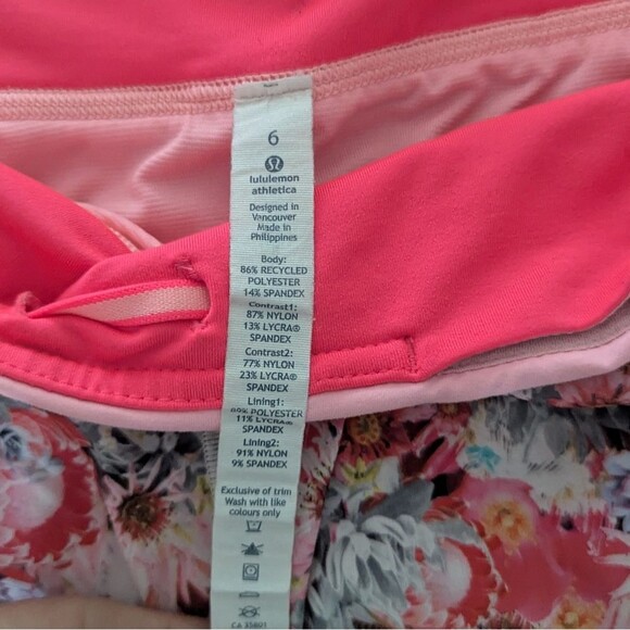Lululemon Run: Speed Short *2-way Stretch Flowabunga floral size 6 - Picture 6 of 7